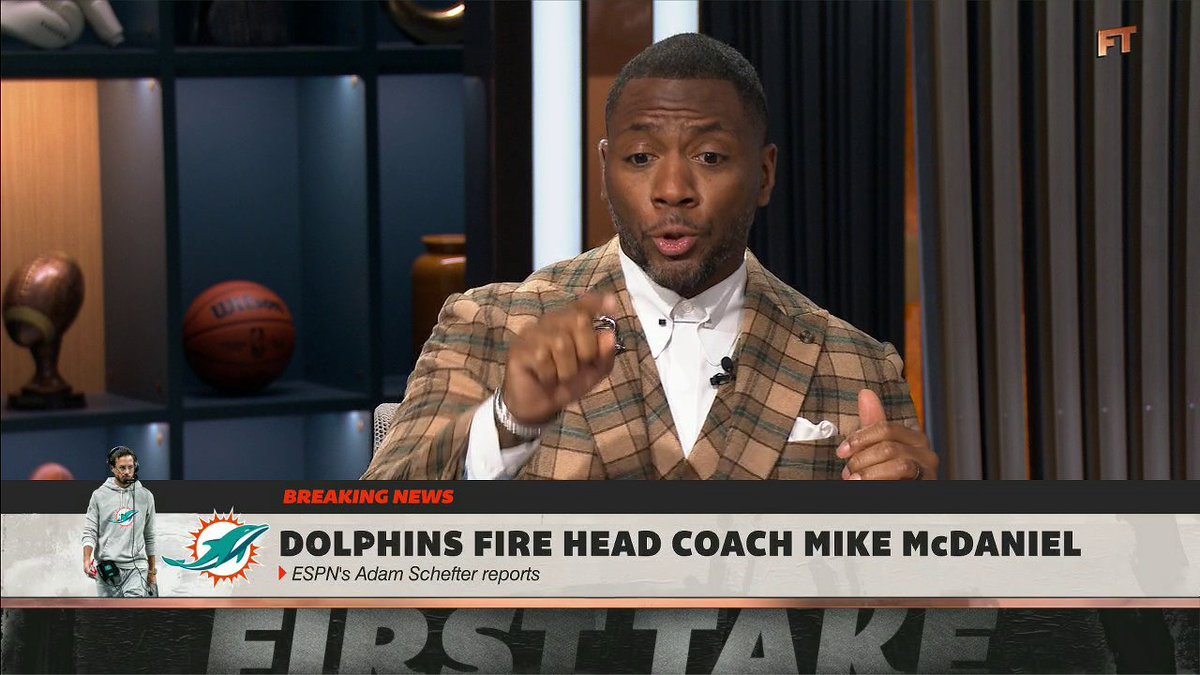 "We are here ... because [the Dolphins] drafted Tua Tagovailoa." —Ryan Clark on the Dolphins firing HC Mike McDaniel 😳