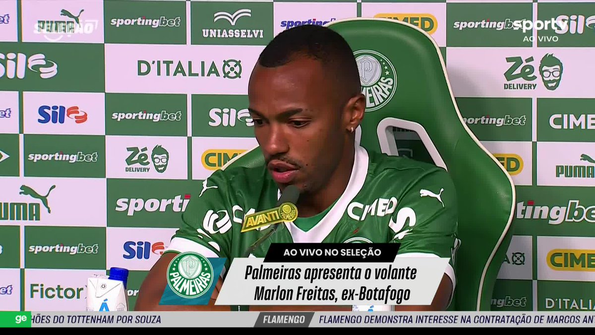 “É uma grande oportunidade na minha carreira e para a minha família. Eu e o Botafogo entendemos que era o fim de um ciclo vitorioso.” 🎙️ Marlon Freitas, novo reforço do Palmeiras. 🎥 sportv | ge