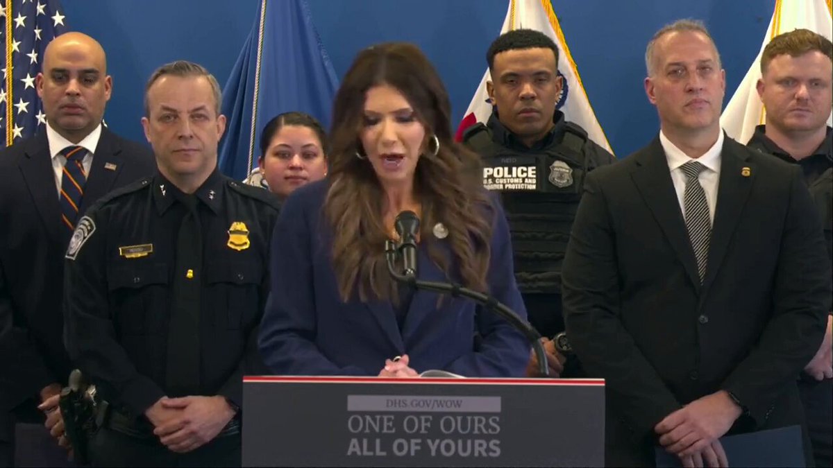 Secretary Noem: "If you are a criminal illegal alien, we are coming to get you. We will arrest you, we will bring justice, and we will also bring safety to the American people."