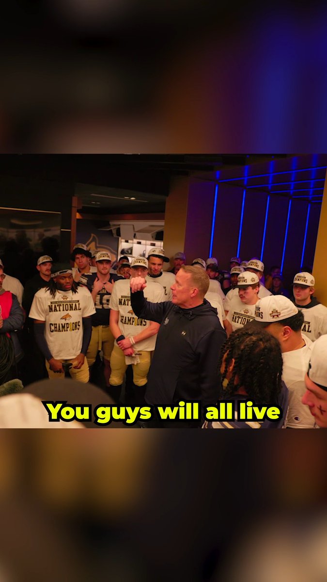 "This Montana State Bobcats team is Immortal!" 🌌 Let's listen into Coach Vigen's powerful post-game speech to the Montana State Football after winning the 2025-26 FCS National Championship Title 🏆 #FCSChampionship