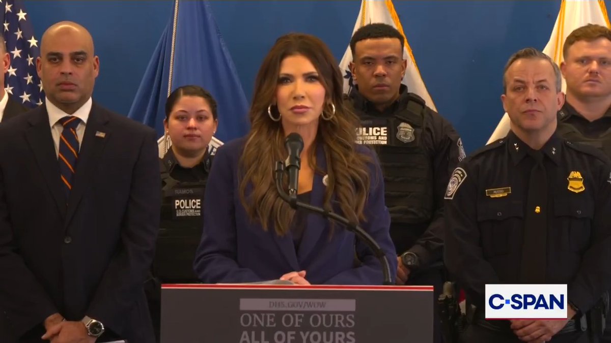 Sec. Noem: "Our officers were out trying to get a car stuck out of the snow when they were surrounded and assaulted and blocked in by protesters...this was an act of domestic terrorism...We will continue to let the investigation unfold."