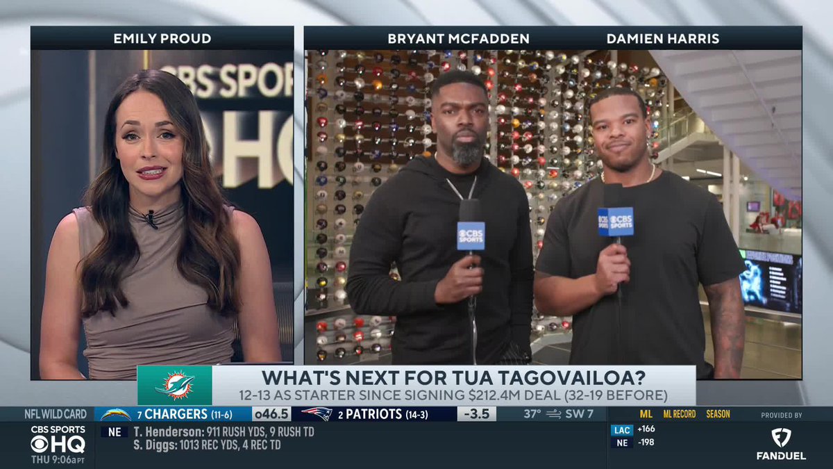 "This isn't a guy that's at the end of his career, this isn't a guy that just all of the sudden his arm doesn't work. He just needs a fresh start." Former Alabama teammate Damien Harris on Tua Tagovailoa.