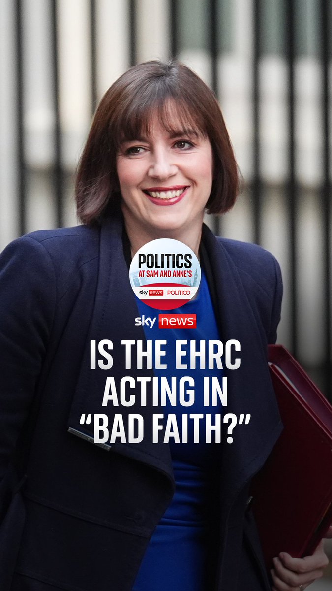Is it risky to pick a fight with the EHRC? Sam Coates Sky and anne mcelvoy discuss some of the grumpiness in Bridget Phillipson's team, claiming the body acted in "bad faith." Listen to Politics at Sam and Anne's here 👉