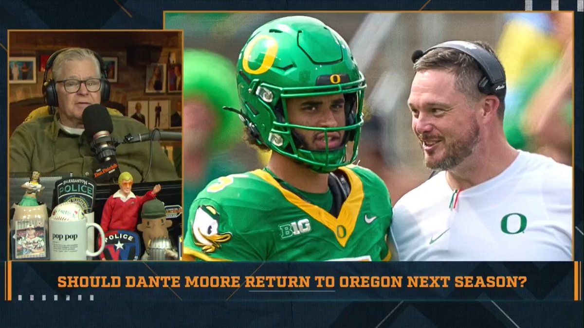 "Nobody's saying to Fernando Mendoza, 'Hey, don't go to the Raiders!' The Raiders are just as much of a mess as the Jets are!" – DP weighs in on the debate surrounding whether Dante Moore should declare for the NFL Draft.