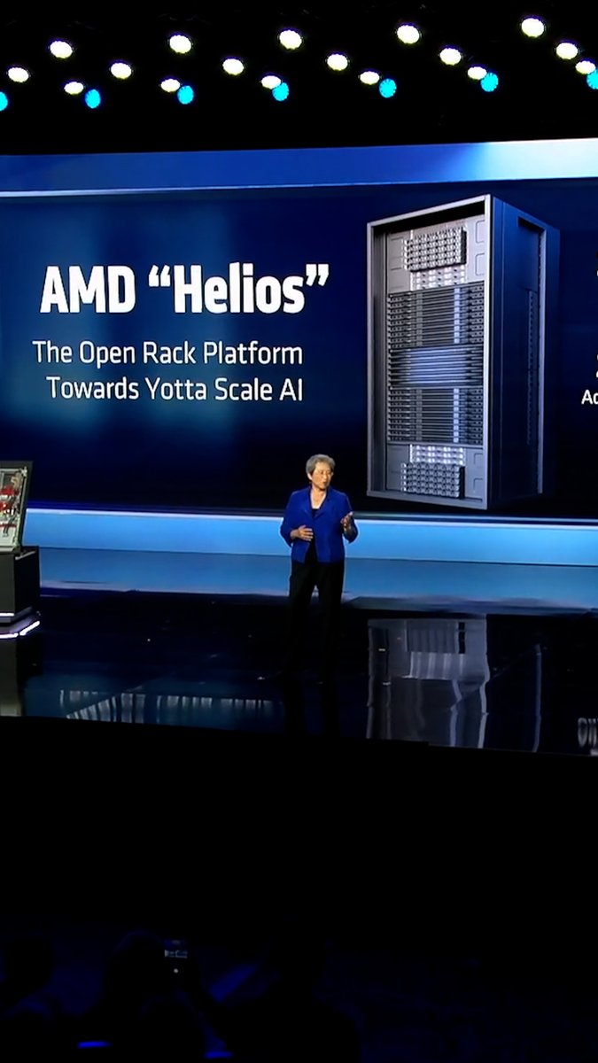 10× AI performance is the new benchmark Dr. Lisa Su introduces AMD Helios and MI455, delivering up to 10x more AI performance to power stronger models, smarter agents and next-gen applications.