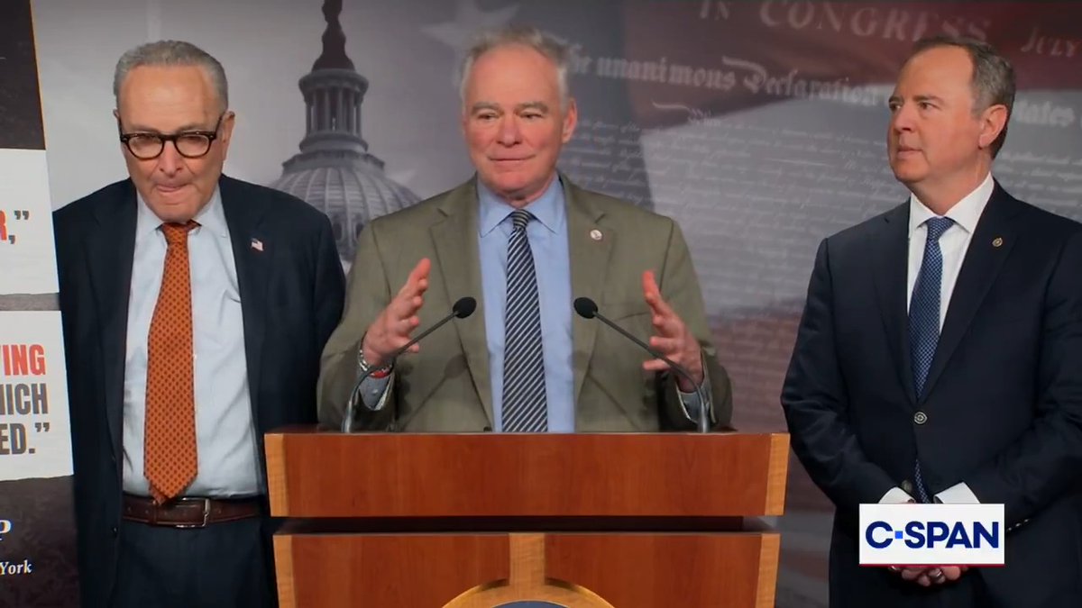 .Senator Tim Kaine on war powers resolution: "We all should be obsessed about it. None of us should want this president or any president taking our sons and daughters to war without notice, consultation, debate, and vote in Congress. So, this was a big win today."
