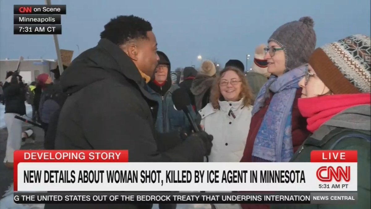 Protester: You've got to get out there and help your neighbors. Jesus said, love one another. That's why we're here. This is not America. We are civil. We are not cruel. This is not how we grew up. This is not the Constitution. This is not democracy.
