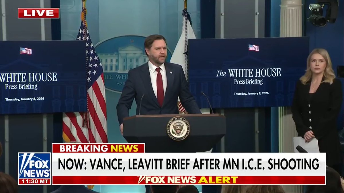 NEW: VP Vance cracks joke at CNN over “broken camera” as tech glitches during the press briefing: "What's that going on there? Is that normal?" "CNN installed this broken camera just to throw me off my game. But it's not going to work."