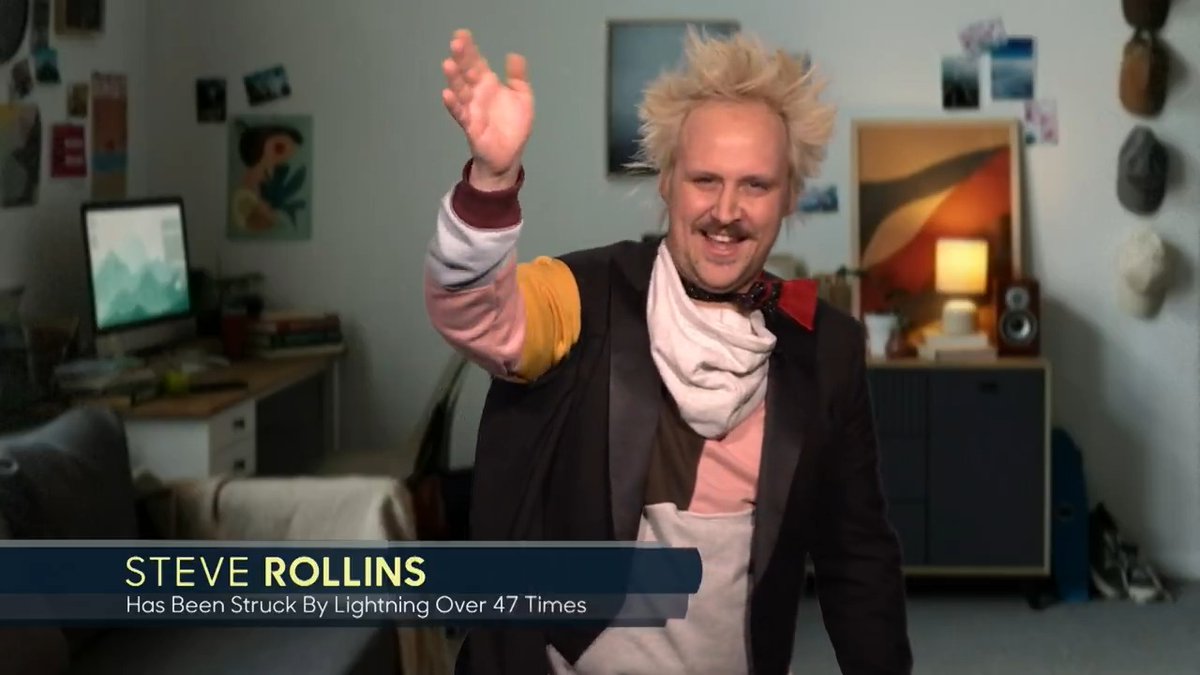 Steve Rollins (brooks allison), an Oklahoma native who has been struck by lightning over 47 times, comments on Oklahoma overtaking Florida to become the new lightning capital of the US. #FallonTonight