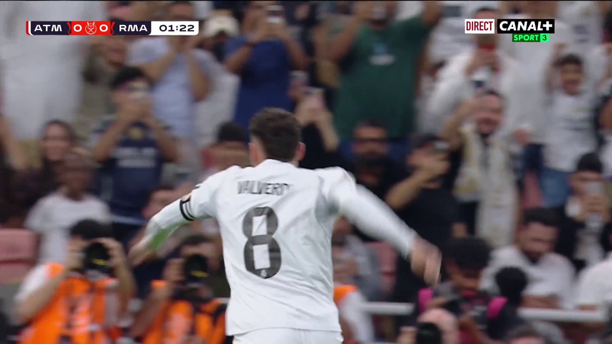 #SuperCoupeEspagne 🇪🇦 : Le Real démarre fort avec ce boulet de canon signé Valverde ! 🔥 ⚽️ 💣