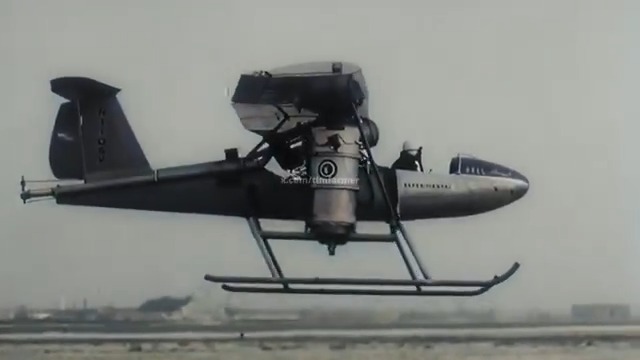 In 1953, Bell Aircraft developed the Model 65 Air Test Vehicle (ATV), a tilt-jet VTOL testbed assembled from off-the-shelf parts: Schweizer sailplane fuselage, Cessna 170 wing, helicopter skids, and 2 Fairchild J44 turbojets- influenced dev of the Hawker Siddeley Harrier.🫡