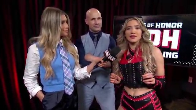 Tough news for SkyFlight as Christopher Daniels announces Leila Grey is sidelined after her TBS Title battle with Mercedes Moné! Still, the future was set in motion first. The newest member of SkyFlight is Zayda Steel! Watch ROH TV TONIGHT on Honor Club!