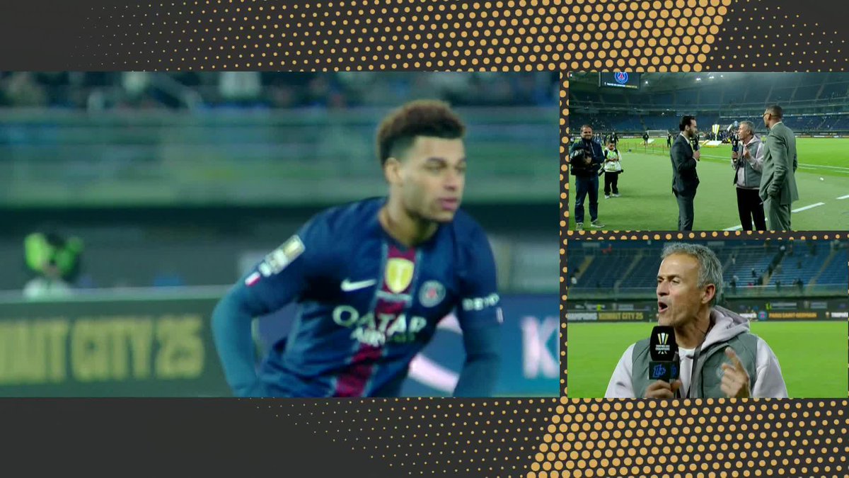 "Je voudrais féliciter Gonçalo Ramos, un joueur et une personne incroyable. C'est un plaisir de l'avoir avec nous." Luis Enrique encense son attaquant, décisif aujourd'hui 🇵🇹 #TropheeDesChampions