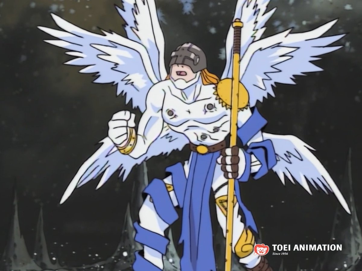 ¡Está prohibido perder las esperanzas! ✨ ¡Aparece MagnaAngemon! 👼 ¿Cuál es tu Digievolución favorita? 📱🦖 #Digimon #DigimonAdventure
