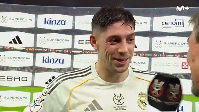 ''¡El primer gol en el año!''. La sonrisa de Fede Valverde. #LaCasaDelFútbol #superSupercopa