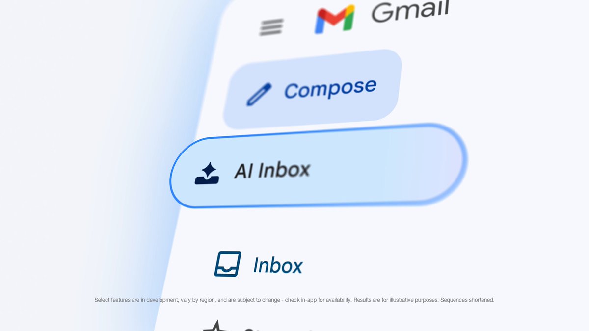 Gmail's new AI Inbox is like having a personalized briefing, highlighting to-dos and catching you up on what matters. We’re rolling this out to trusted testers first, with broader availability coming in the months ahead. Explore the future →