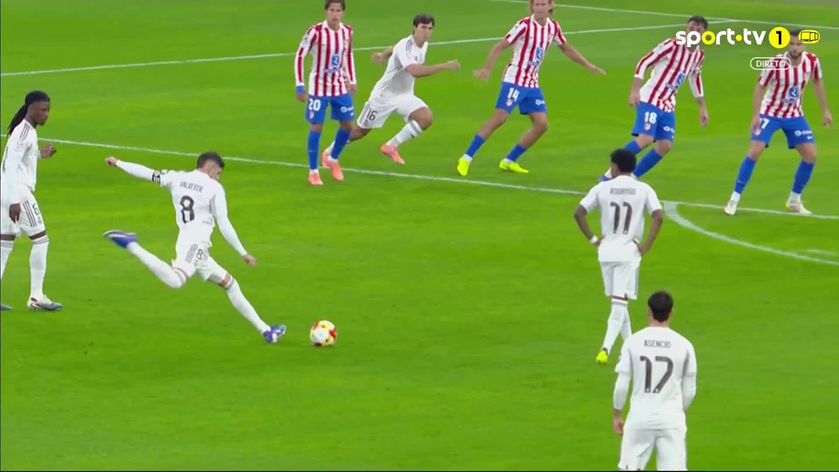 Já não via um livre destes há algum tempo… que tiro do Valverde 💣