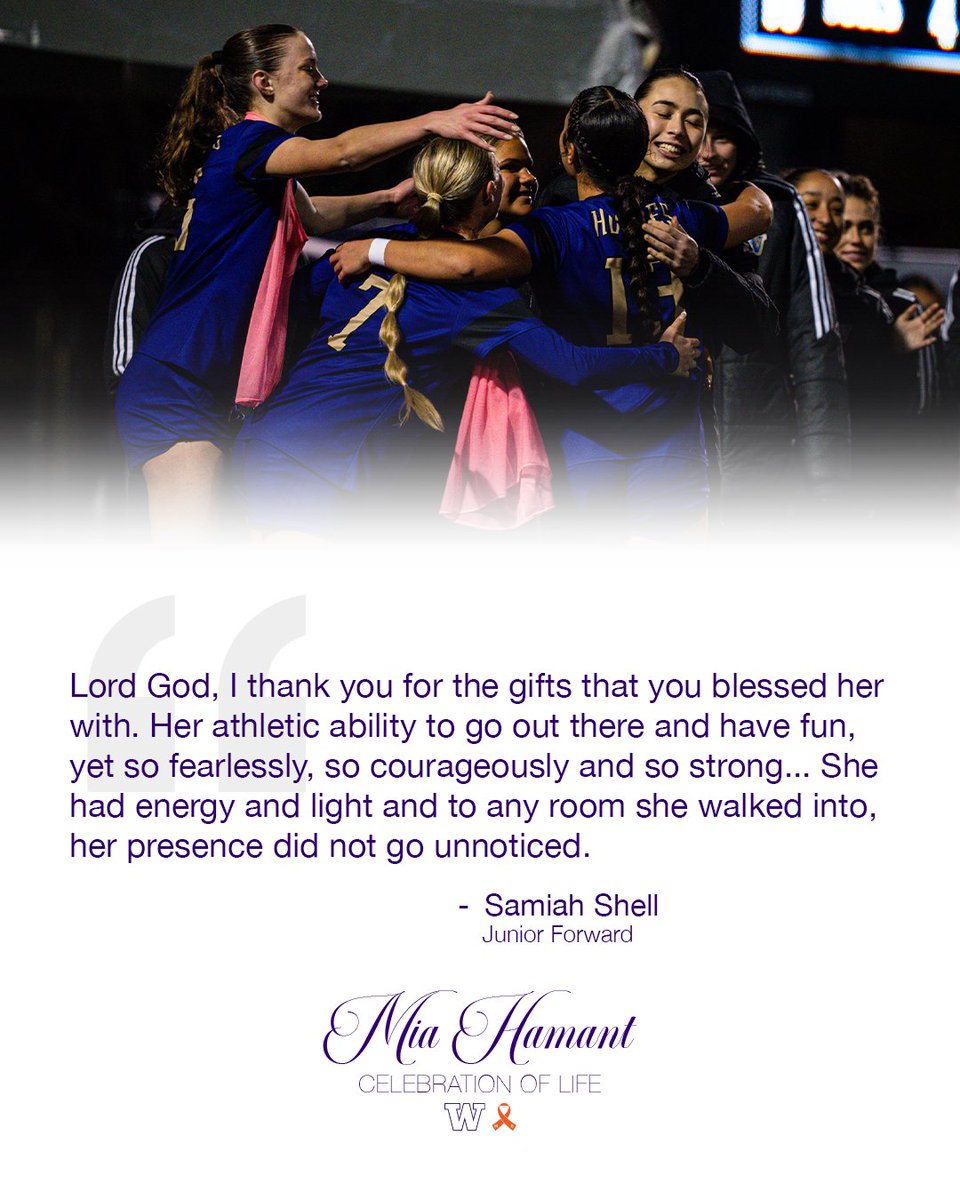 For those willing and able, a prayer from Mia's teammate and friend, Samiah Shell. 🧡🪽
