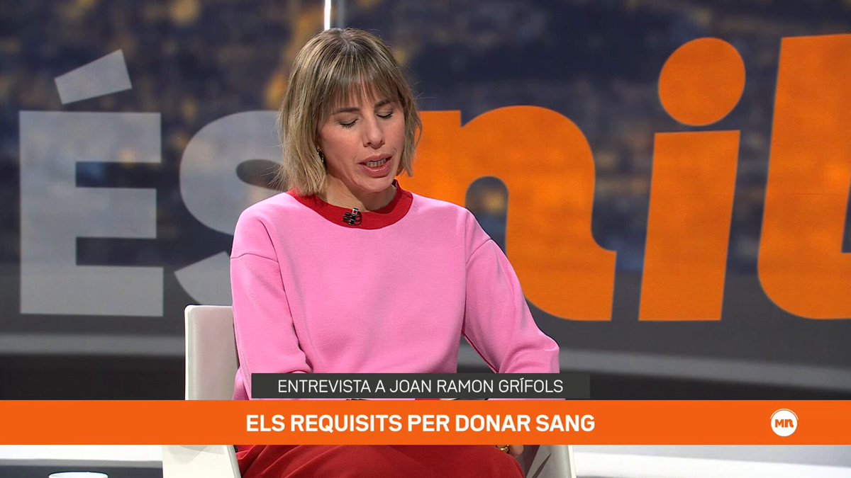"Falta un relleu generacional en les donacions de sang." Joan Ramon Grífols, director assistencial del Banc de Sang i Teixits, fa una crida a ampliar els donants entre 18 i 45 anys perquè la majoria tenen entre 45 i 70 anys #MésNit3Cat