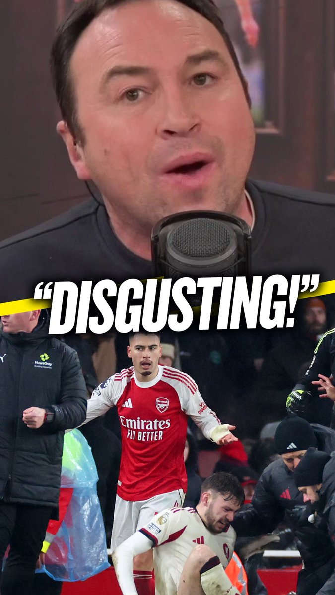😡 "It was a disgrace. It's classless &amp; disgusting." 🟥 "He should have a red card. Martinelli has judged Bradley by his own low standards..." Jason Cundy doesn't hold back on Gabriel Martinelli...