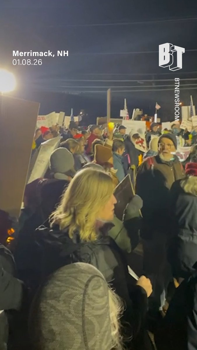 NOW: Massive crowd in Merrimack, NH demands ICE out of their city