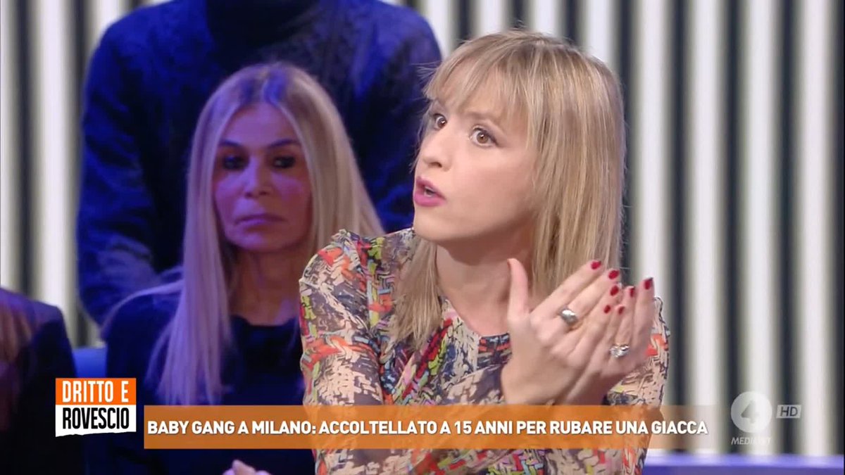 "Se vuoi il giaccone figo, non vai a rubare col coltello! Vai a lavorare e te lo compri!" Silvia Sardone a #drittoerovescio