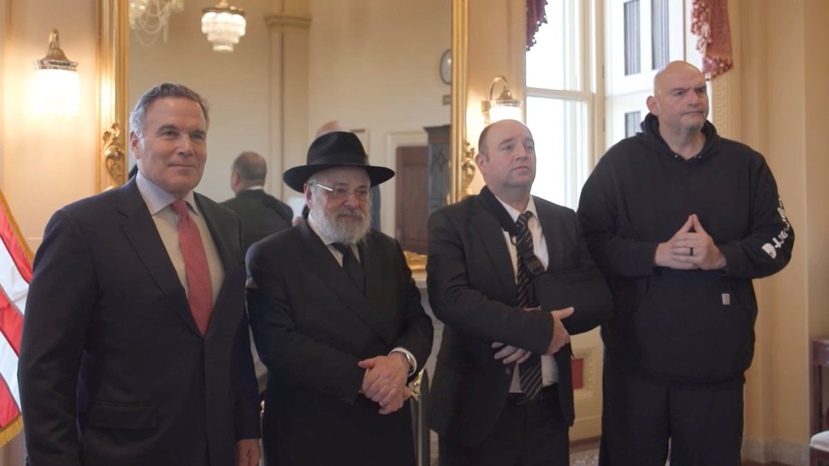 Today, my friend U.S. Senator John Fetterman and I had the profound honor to meet with the heroes of the Bondi Beach massacre. Together Rabbi Ulman and Ahmed al-Ahmed are protecting the light of hope over hatred. John and I will always stand together against antisemitism in all its forms.