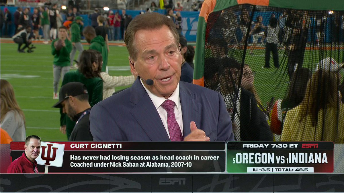 “One thing that they learned from me, it's how to get your ass chewed out.” 😅 Coach Saban talking about his former assistants 😂