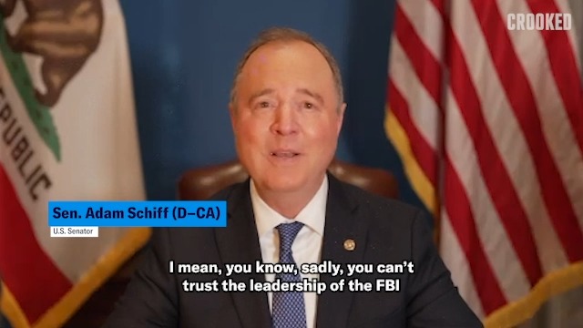 Sen. Adam Schiff on the FBI taking control of the investigation into the killing of a woman by an ICE agent: “This is, frankly, how dictatorial regimes operate. They do phony investigations, they announce phony results. It is all predetermined in advance.”