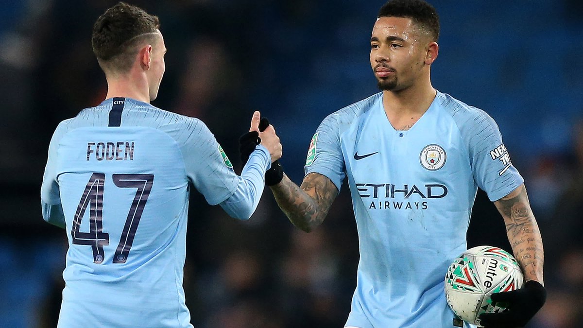 #OnThisDay: #ManCity 9-0 Burton [2019] ⚽️ [5'] Kevin De Bruyne ⚽️ [30', 34', 57', 65'] Gabriel Jesus ⚽️ [37'] Oleksandr Zinchenko ⚽️ [62'] Phil Foden ⚽️ [70'] Kyle Walker ⚽️ [83'] Riyad Riyad Mahrez