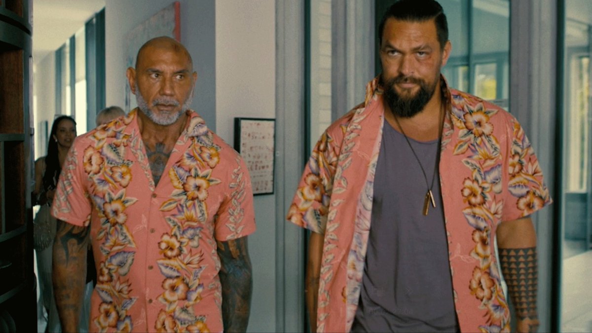 Dave Bautista and Jason Momoa star in The Wrecking Crew, a comedic action movie about two brothers investigating their father's mysterious death, streaming January 28 on Amazon Prime Video.