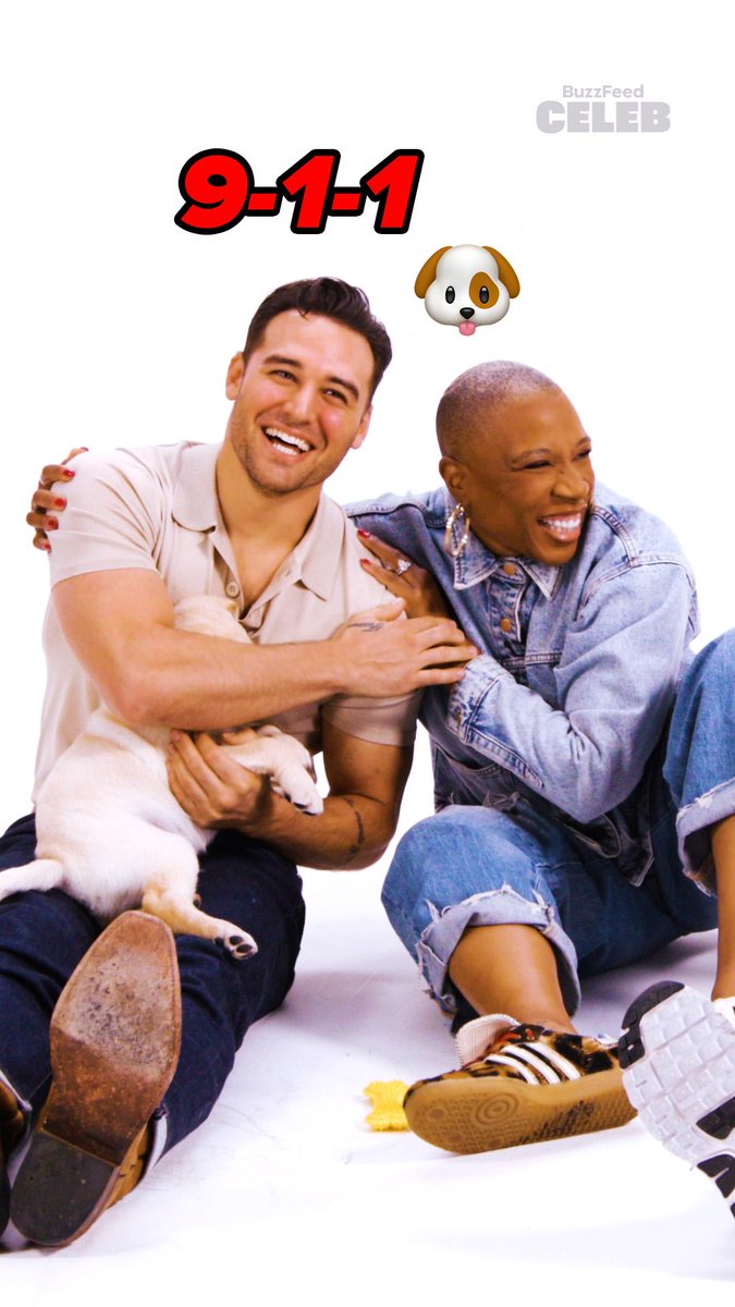You asked. You begged. And now here it is! "9-1-1" stars Oliver Stark, Ryan Guzman, and Aisha Hinds play with puppies while answering questions. Watch all the cute chaos today at 6pm PT/9pm ET here: