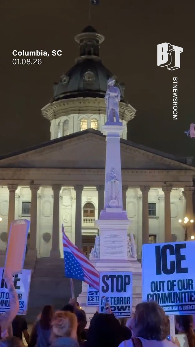 BREAKING: Columbia, SC marches against ICE and to demand justice for Renee Nicole Good, killed by agent Jonathan Ross.