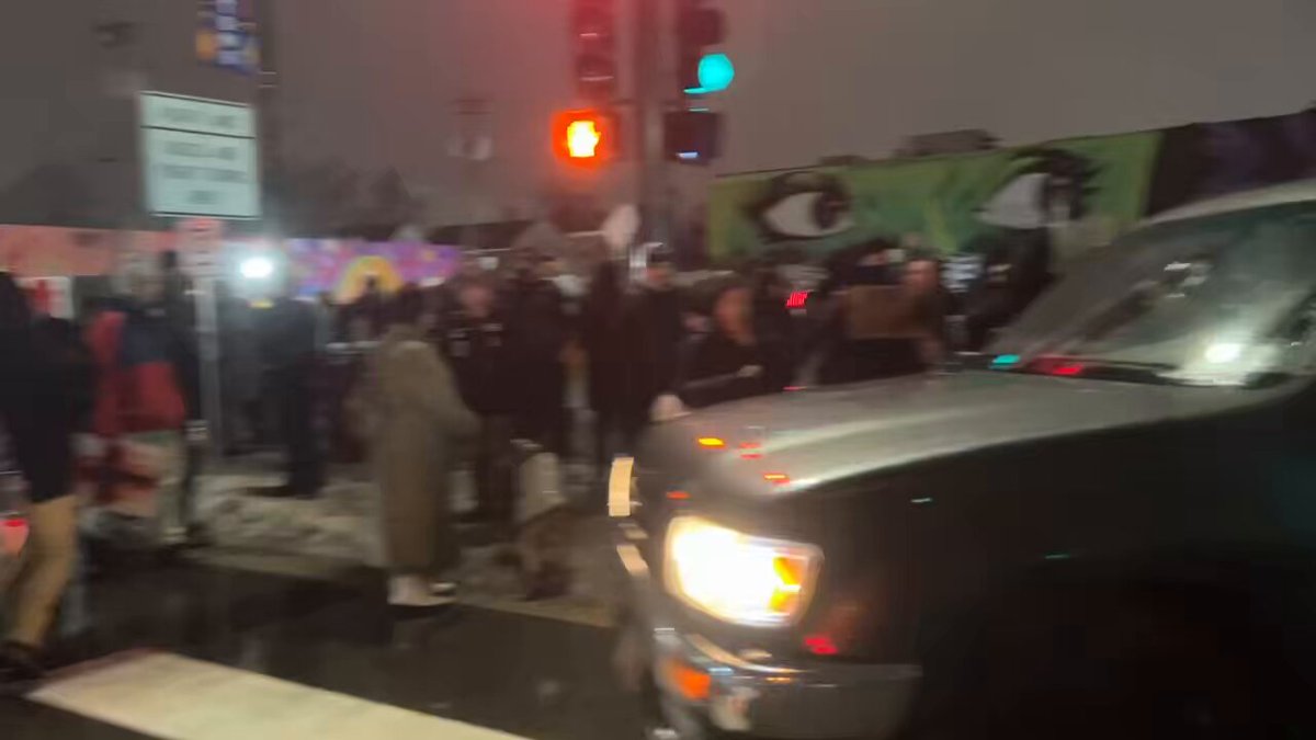 Crowds are getting bigger. Lots of masked protesters.