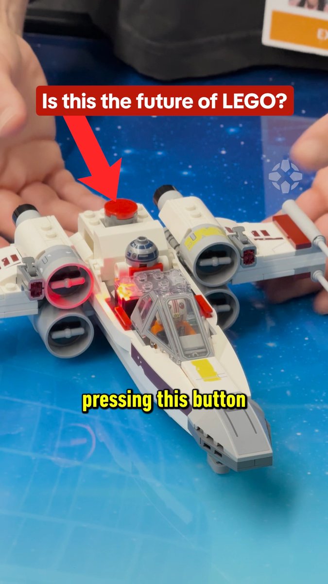 LEGO's new Smart Brick can do a LOT. Here's how its color sensing feature lets the X-Wing make shooting sounds: #CES