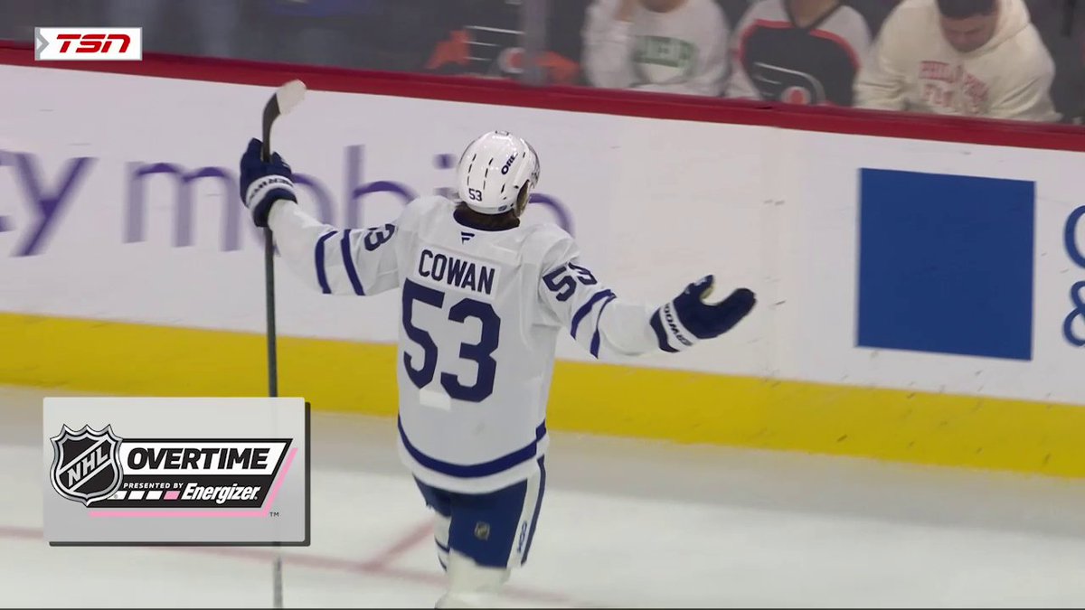 THE COWBOY ENDS IT!! 🤠 Easton Cowan wins it for the Toronto Maple Leafs in Energizer overtime!