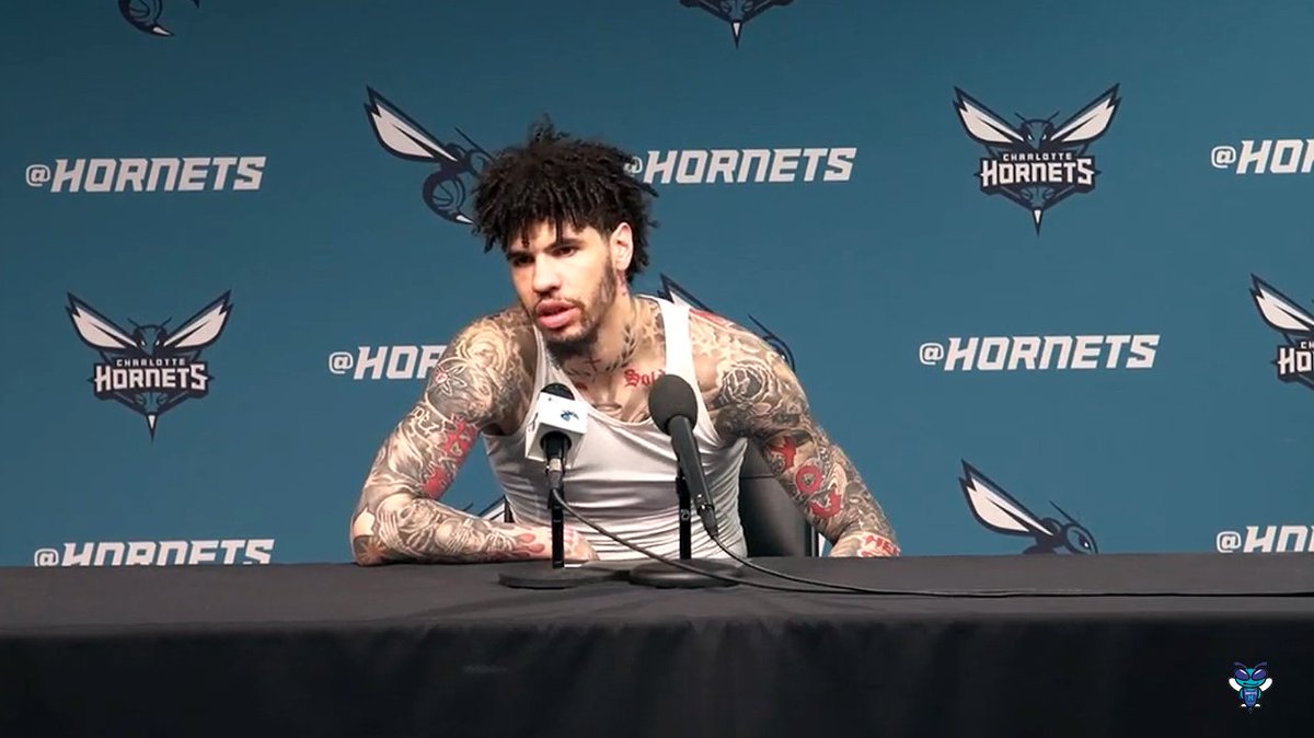 🎙️ LaMelo Ball: "I didn't start today so I could finish the back end." "I take full responsibility, that was my fault. That last lob, could've dribbled that out and some silly possession before that. The last pass, I should've shot that instead of putting Bull in that position."
