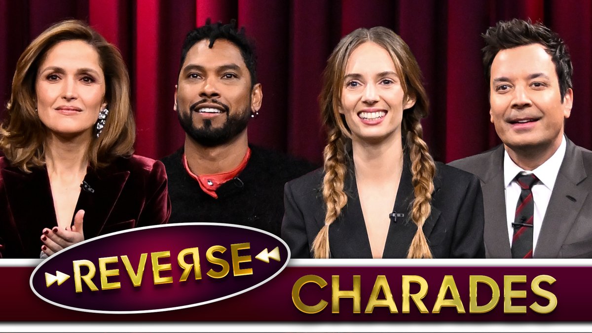 Reverse Charades w/ Rose Byrne, Maya Hawke & Miguel! #FallonTonight