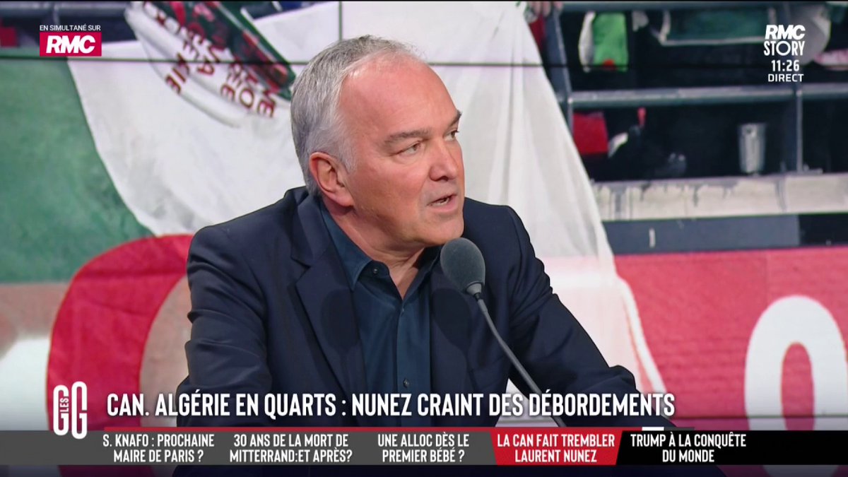 ⚽️ CAN. Algérie en quart : Nuñez craint des débordements. Et vous ? 🗣️ Olivier Truchot : "Vous ne verrez pas de casse en Algérie, vous ne verrez pas d'émeutes au Maroc. Mais en France on fête une victoire en cassant." #GGRMC