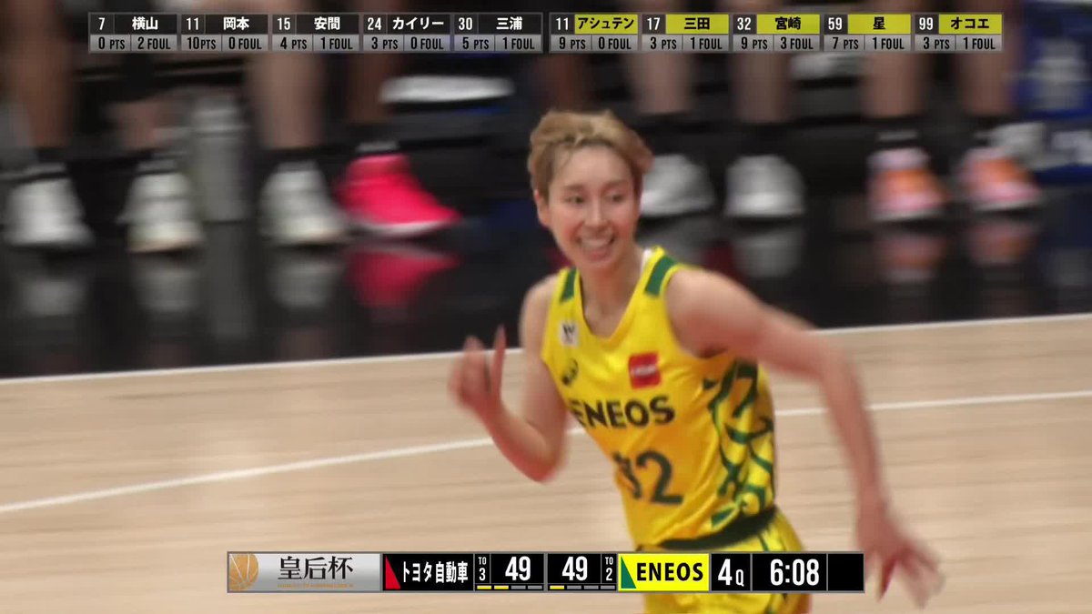 スネークドライブで侵入🐍 ENEOS#32 宮崎のレイアップ！ 宮崎 早織 ENEOSサンフラワーズ🌻ENEOS Sunflowers【公式】 📡バスケットLIVEで生配信中 #皇后杯バスケ #バスケで日本を元気に
