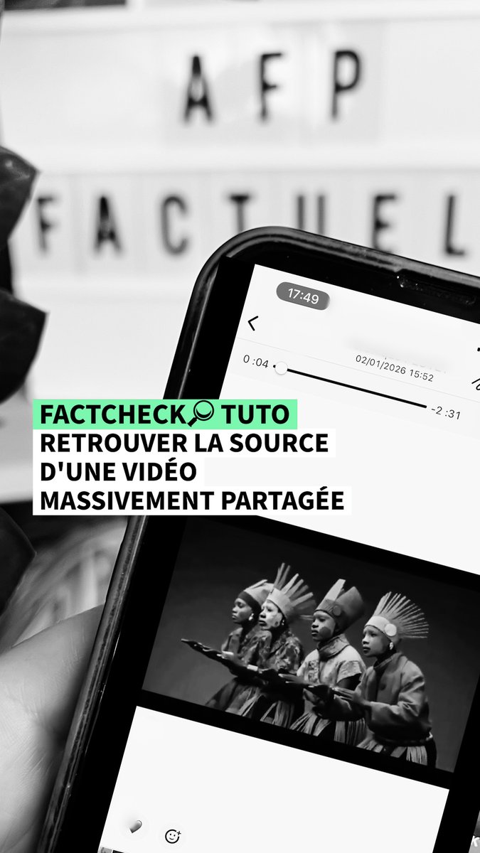 Comment savoir que cette vidéo de danseurs, largement partagée sur WhatsApp, est générée par intelligence artificielle ? Une recherche d'image inversée, directement depuis un téléphone, permet de remonter à la source 👇