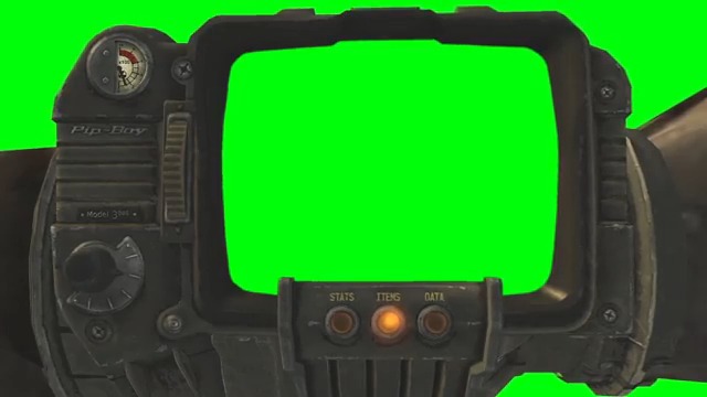 Fallout New Vegas Pip-Boy green screen/blue screen #greenscreen