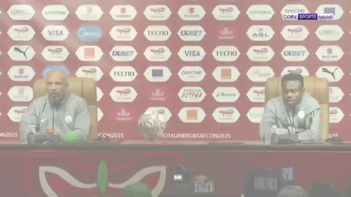 🎙️🇳🇬 إيريك شال، مدرب منتخب نيجيريا، يتحدث عن تحضيرات فريقه واستراتيجية مواجهة ربع النهائي أمام الجزائر. #كأس_أمم_إفريقيا #AFCON2025 | #TotalEnergiesAFCON2025
