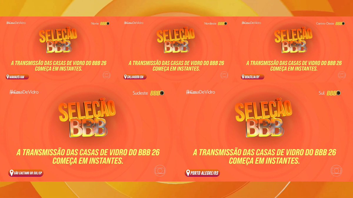 🚨VEM AÍ! Os sinais das Casas de Vidro já foram habilitados no Globoplay. #BBB26