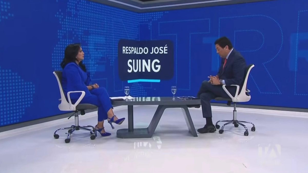 🔴 La presidenta subrogante de la Corte Nacional de Justicia retira su respaldo a José Suing. 💬 “Para poder señalar que tiene el respaldo del Pleno, primero tiene que consultarnos. Eso es lo que estamos pidiendo”, afirmó la presidenta Enma Tapia. Consultada directamente por el periodista Milton Pérez sobre si José Suing cuenta con su respaldo, la respuesta fue clara y sin matices: No.