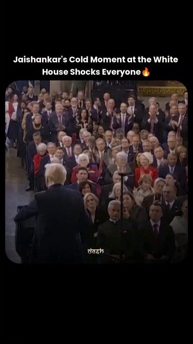 When everyone stood up in front of US President Trump, our External Affairs Minister Subramanyam Jaishankar Saab didn’t even stand. That confidence speaks volumes, it reflects the strength of New India and global influence of Modiji 🔥