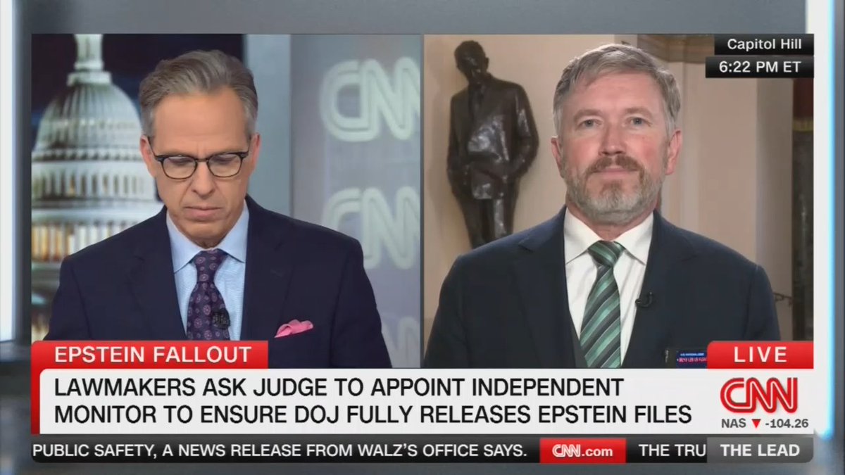 GOP Rep. Massie: The Justice Department is not in compliance with the law. They've missed two deadlines. But what I'm concerned about is not the volume of material that they haven't released, it's specific documents they haven't given us where we know there are individuals who will be named. Also, we believe they're over-redacting the files in contravention of the law.