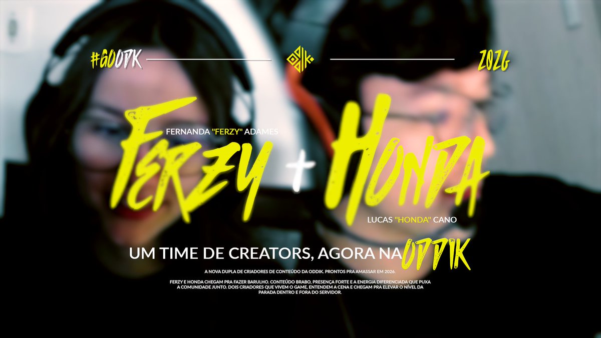 𝓞𝓼 𝓫𝓻𝓪𝓫𝓸𝓼 𝓬𝓱𝓮𝓰𝓪𝓻𝓪𝓶 𝓷𝓪 𝓞𝓭𝓭𝓲𝓴 💛 Sejam bem-vindos ferzy e honda! Os novos criadores de conteúdo da SUA ODK 🫵 #SomosODDIK