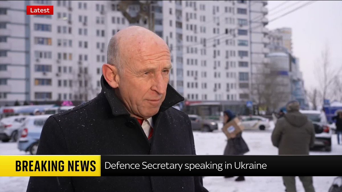 "He [Putin] talks about peace but he's stepping up and escalating his attacks." Defence secretary John Healey speaks in Ukraine after the Russian defence ministry says it fired its Oreshnik hypersonic missile at a target in Ukraine. 📺 Sky 501 &amp; YouTube