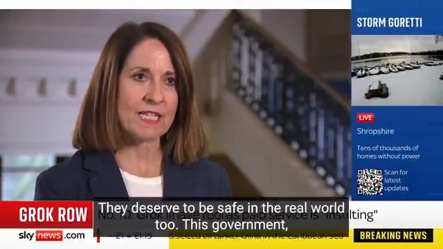 Secretary of State Liz Kendall spoke to Sky News on the changes xAI has implemented to its chatbot overnight, and government action to stamp out this form of abuse 🔽 Read the full statement: